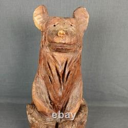 Rustic Chainsaw Carved Wood Bear Country Folk Art