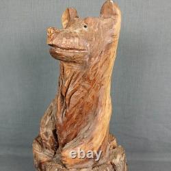 Rustic Chainsaw Carved Wood Bear Country Folk Art