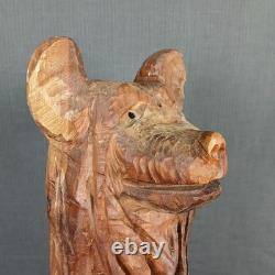 Rustic Chainsaw Carved Wood Bear Country Folk Art