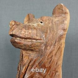 Rustic Chainsaw Carved Wood Bear Country Folk Art