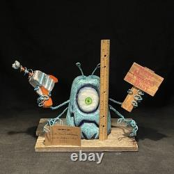 SHRUM Ray-gun Alien Whimsical Wood Carving Wood Art Folk Art