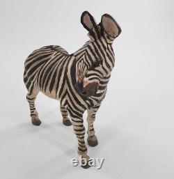 S. Arthur Shoemaker Wood Hand Carved 5.5 Zebra'93 Carving Folk Art Lancaster