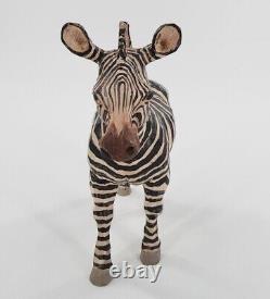 S. Arthur Shoemaker Wood Hand Carved 6 Zebra'04 Carving Folk Art Lancaster Zoo