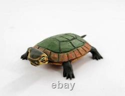 S. Arthur Shoemaker Wood Hand Carved Turtle 1991 Carving Folk Art Lancaster