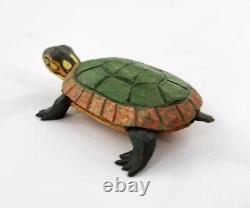 S. Arthur Shoemaker Wood Hand Carved Turtle 1991 Carving Folk Art Lancaster