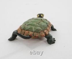 S. Arthur Shoemaker Wood Hand Carved Turtle 1992 Carving Folk Art Lancaster