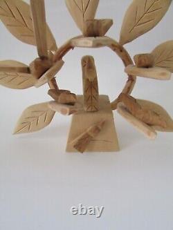 Sabinita Lopez Ortiz Cordova New Mexico Folk Art Carving Bird Tree of Life