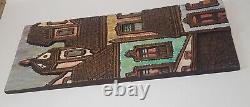 Salvador Bahia Brazil Folk Art Relief Houses Carved Painted Wood Signed WAL 80