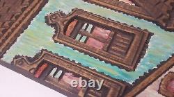 Salvador Bahia Brazil Folk Art Relief Houses Carved Painted Wood Signed WAL 80
