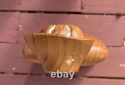 Sarreid Hand Carved Wood Sculptures Folk Art Amish 24 Man Woman Set Grain Vtg