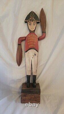 Scarce Antique Primitive Folk Art Revolutionary Soldier Whirligig 15.5 Tall