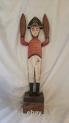 Scarce Antique Primitive Folk Art Revolutionary Soldier Whirligig 15.5 Tall