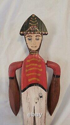 Scarce Antique Primitive Folk Art Revolutionary Soldier Whirligig 15.5 Tall