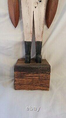 Scarce Antique Primitive Folk Art Revolutionary Soldier Whirligig 15.5 Tall