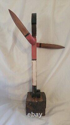 Scarce Antique Primitive Folk Art Revolutionary Soldier Whirligig 15.5 Tall