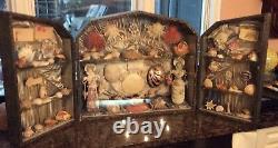 Seashell Folk Art Diorama, Very Large