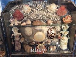 Seashell Folk Art Diorama, Very Large