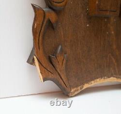 See Update! Vintage American Folk Art Freemason Masonic Relief Wood Sculpture