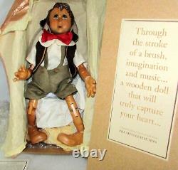 Set Of 3 Xenis Fine Wooden Dolls Canada Geppetto Pinocchio & Cricket Nib