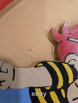 Set Of Vintage 1950's American Folk Art Wood Carvings Funny Nice