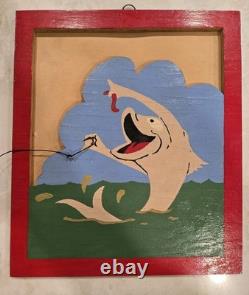 Set Of Vintage 1950's American Folk Art Wood Carvings Funny Nice