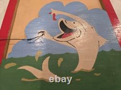 Set Of Vintage 1950's American Folk Art Wood Carvings Funny Nice