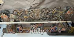Sicilian Folk Art Carved Polychrome St George Knights Dragons 1800s Italy Angels
