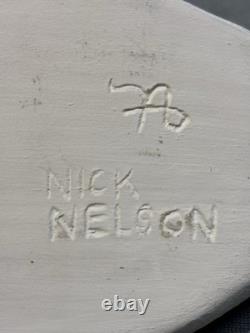 Signed Carved Painted Duck Decoy Folk Art, 1978 Nick Nelson, Vintage Art Gifts