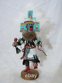 Signed Hand Carved Hopi Hemis Kachina Doll Native American Folk Art