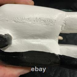 Signed Lonnie & Twyla Money Folk Art Carved Wooden Billy Goats Pair