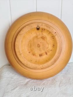 Signed Troll 1981 Norwegian WoodBowl Hand Carved Folk Art Pyrography Wall Plate