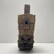 South Asia Wood Carving 14in Tall Folk Art Temple Lion Sculpture