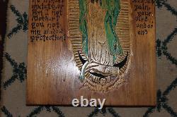 Stunning Hand Carved Mystical Wood Christianity Icon Christianity Folk Art