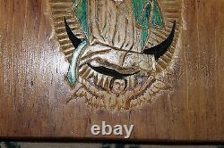 Stunning Hand Carved Mystical Wood Christianity Icon Christianity Folk Art