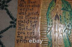 Stunning Hand Carved Mystical Wood Christianity Icon Christianity Folk Art