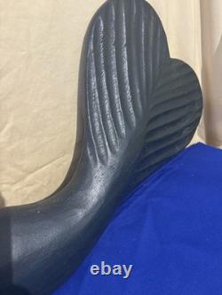 Stunning Hand Carved & Painted DOUBLE SIDED Mermaid 4 Ft x 18 Folk Art
