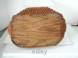 Stunning! Tramp ART Ornate Wood carved Box Folk ART Americana Primitive ca1900