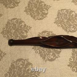 Stunning irish folk art carved walking stick