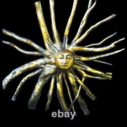 Sun Sunburst Tree Root Spirit Wall Art Sculpture Gilded Carved wood Bali art