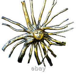 Sun Sunburst Tree Root Spirit Wall Art Sculpture Gilded Carved wood Bali art