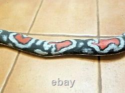 Super Rare Felipe Benito Archuleta Folk Art Hand Painted 54 Carved Wooden Snake