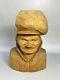 Swedish Folk Art Bengt Fransson Vtg Carved Wood Old Sami Sweden Sculpture Signed