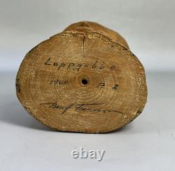 Swedish Folk Art BENGT FRANSSON VTG Carved Wood OLD SAMI Sweden Sculpture Signed