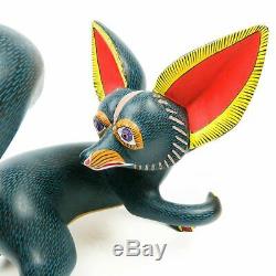 TURNING FOX Oaxacan Alebrije Wood Carving Handcrafted Mexican Folk Art Sculpture
