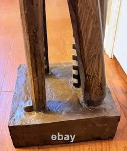 Tall Unique Artisan Folk Art Hand Carved African Themed CD Or Game Holder 52