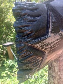 Texas Flag Wood Flag Handmade Patriotic Rustic Art Cypress Chainsaw Carving Art
