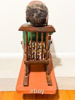 Texas Folk Outsider Art Deacon Eddie Ed Moore Carved Wood Fortune Teller 2002