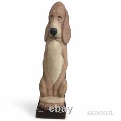 Thomas TK Freylinghuysen Wood Sculpture Carving Bloodhound Dog NJ Suzy's Brother