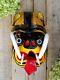 Tiger Dance Mask Big Tusks Wood Hand Carved Olinalá Guerrero Mexican Folk Art