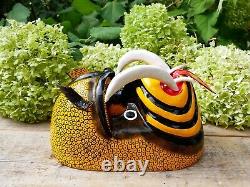 Tiger Dance Mask Big Tusks Wood Hand Carved Olinalá Guerrero Mexican Folk Art